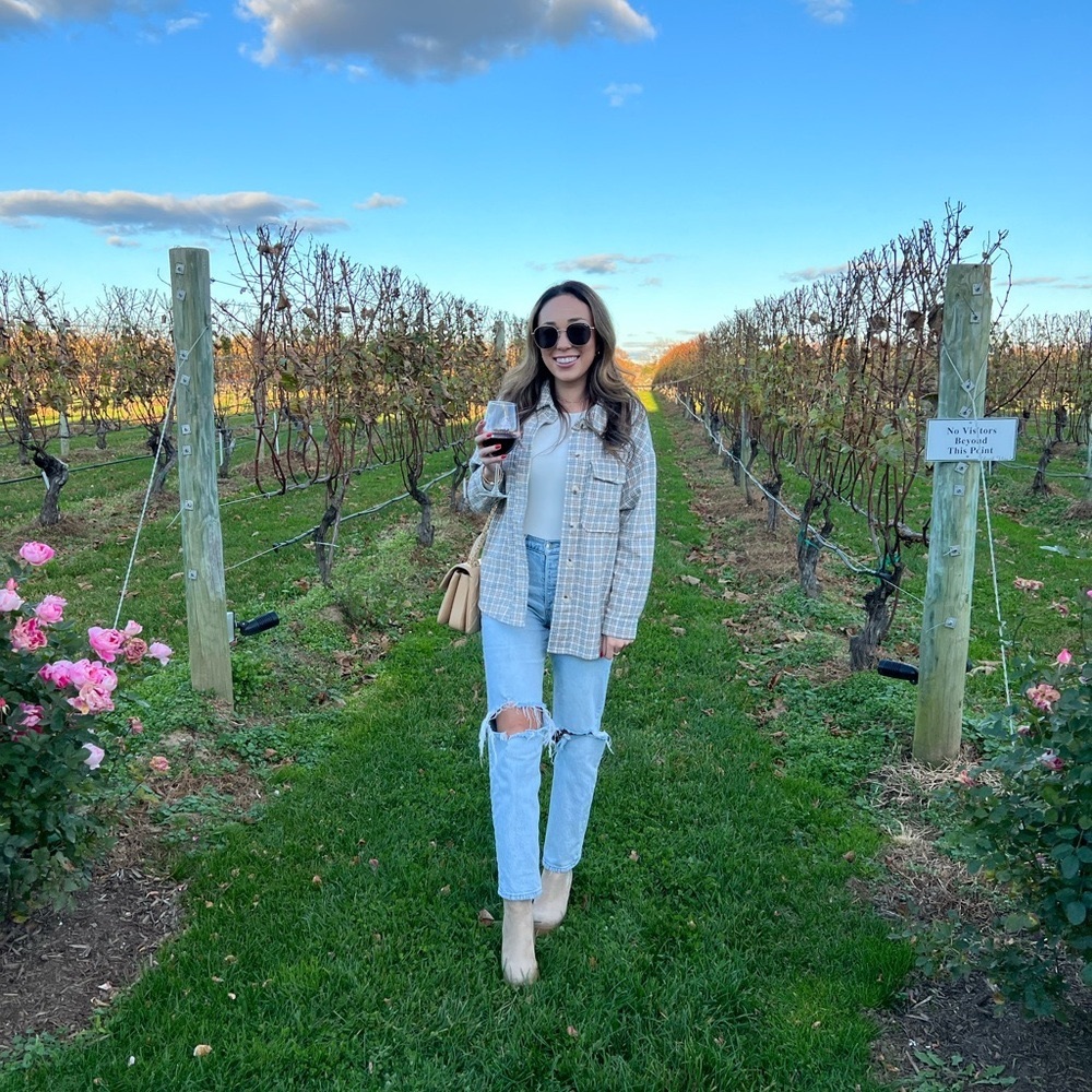 Plaid Button-Up Jacket